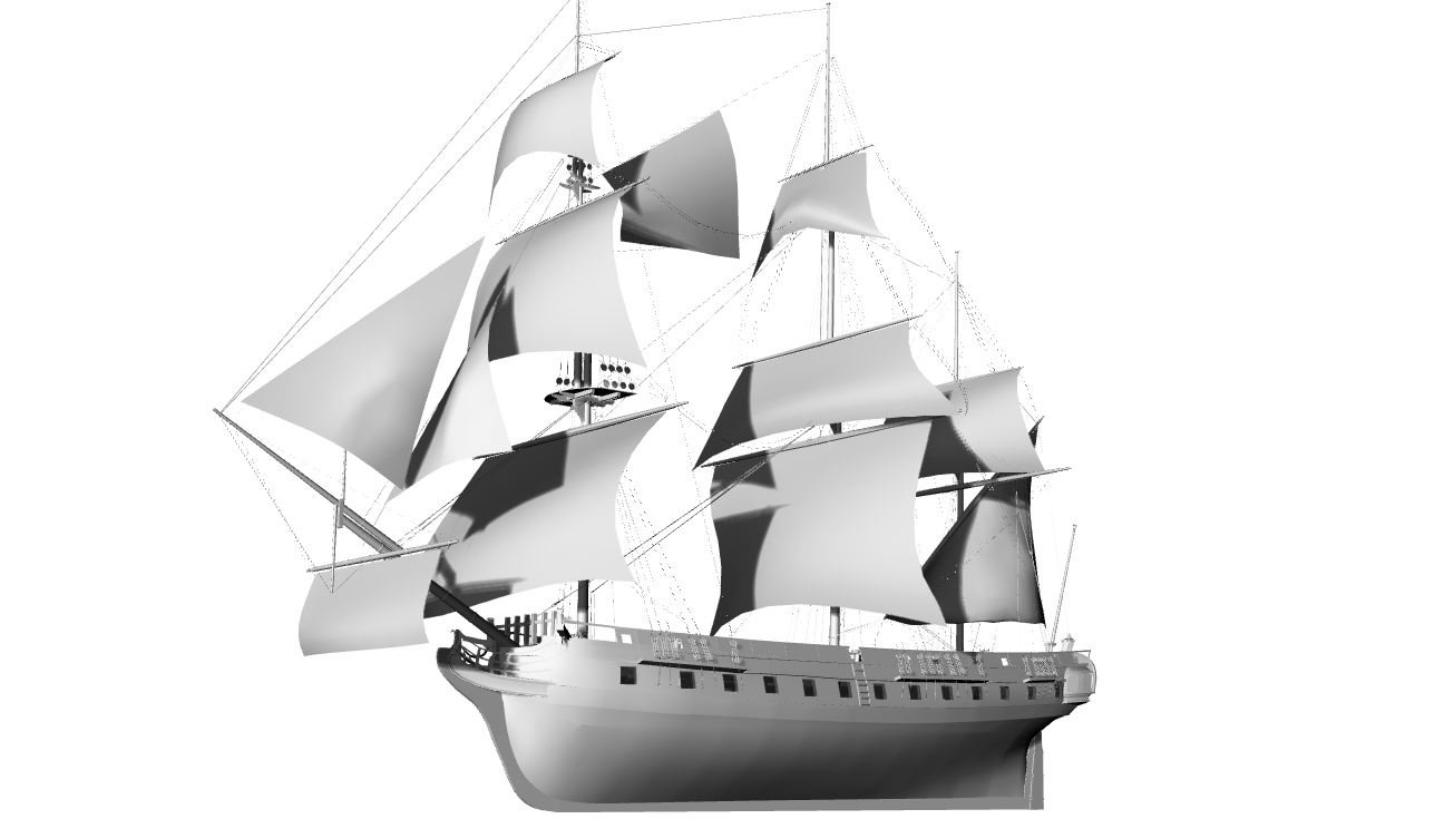 海洋欧洲高桅帆船- 3DXiaoBai